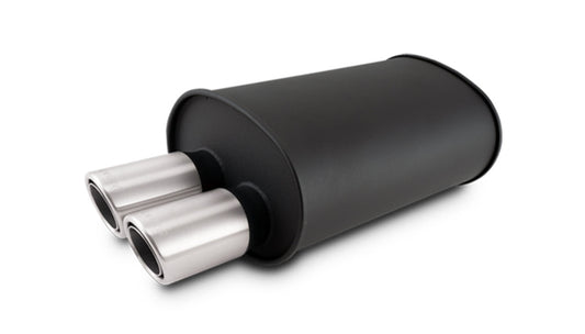 Flat Black Universal Mufflers with 304 Stainless Steel Exhaust Tips