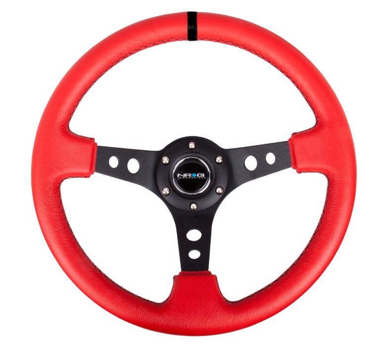 NRG Reinforced Steering Wheel - 350mm Sport Steering Wheel (3" Deep)