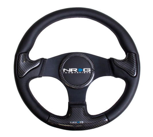 Carbon Fiber Steering Wheel 350mm Rubber Horn
