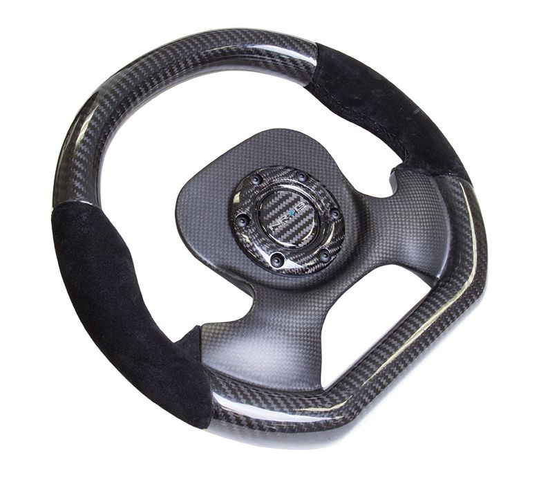 Carbon Fiber Steering Wheel with leather accent 320mm