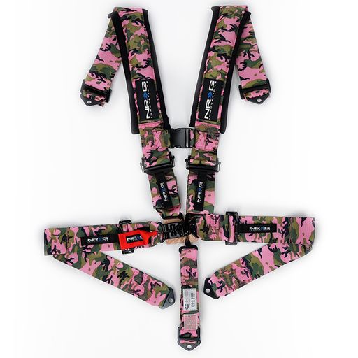 SFI 16.1 5pt 3 inch Seat Belt Harness / Latch Link - Pink Camo