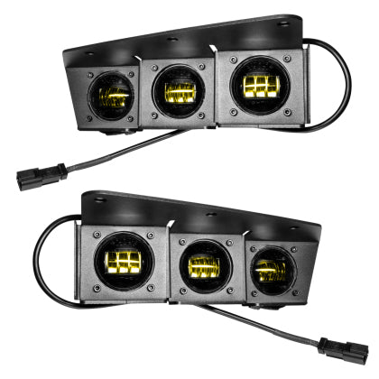 ORACLE Lighting Triple LED Fog Light Kit for Steel Bumper (Yellow) - 2021-2022 Ford Bronco