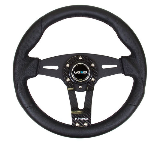 NRG Reinforced Steering Wheel - 320mm Sport Steering Wheel w/ Carbon center spoke