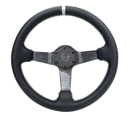 Carbon Fiber Colored Steering Wheel 350MM Deep Dish