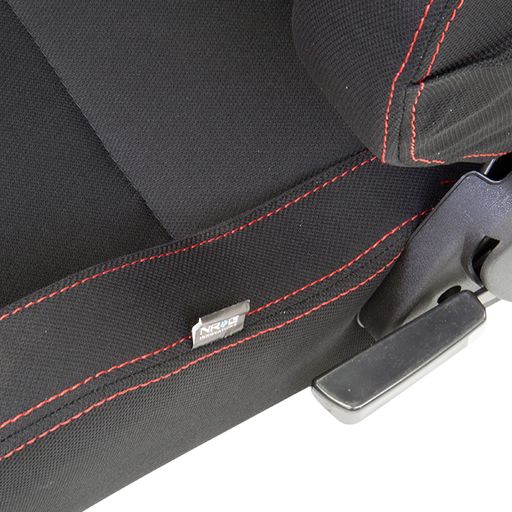 Type-R Cloth Sport Seat Black w/ Red Stitch w/ logo