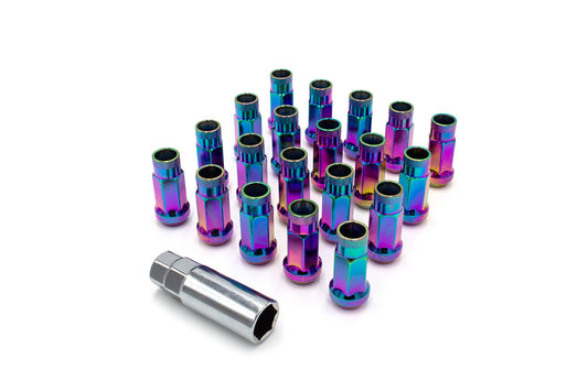 ISR Performance Steel 50mm Open Ended Lug Nuts M12x1.25 - Neo Chrome
