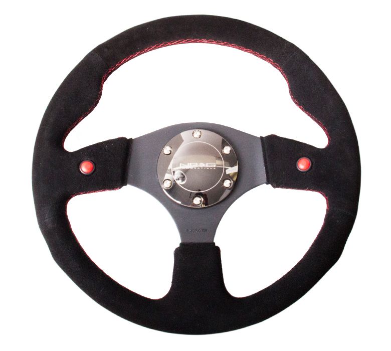 NRG Reinforced Steering Wheel 320mm Sport Steering Wheel - Dual Button