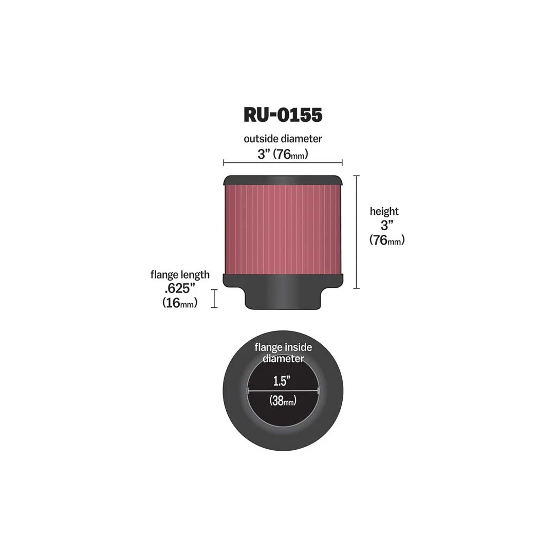 K&N Universal Clamp-on Air Filer