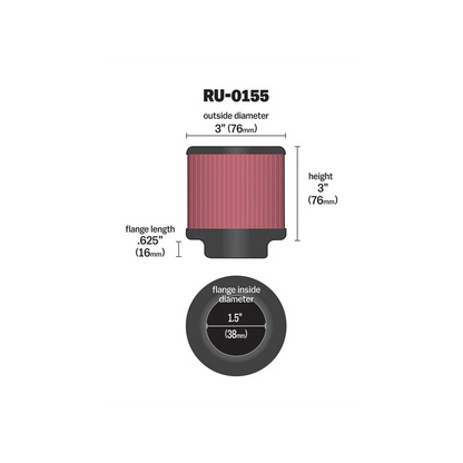 K&N Universal Clamp-on Air Filer