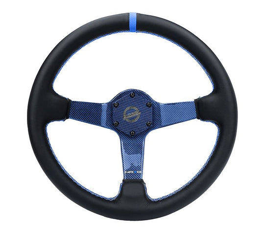 Carbon Fiber Colored Steering Wheel 350MM Deep Dish